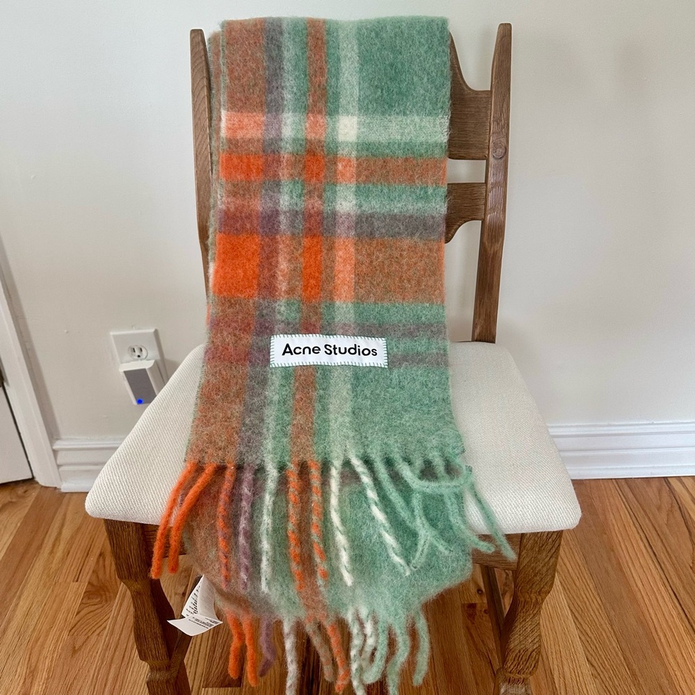 ACNE Studios Tartan Mohair Scarf